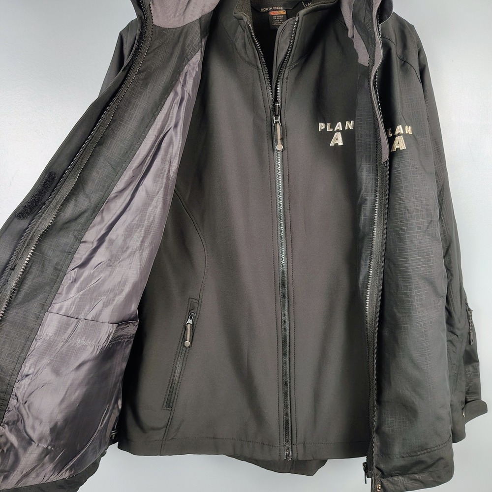 North End Womens L Warm‎ Logik 3-in-1 System Jacket Black Textured EZEM system - Picture 8 of 16